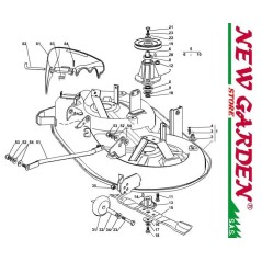 Exploded view cutting deck 98cm XL160HD lawn tractor CASTELGARDEN spare parts