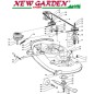 Exploded view cutting deck SD108 XDL170 lawn tractor CASTELGARDEN 2002-13