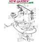 Explosionszeichnung Mähwerk SD98 XD150 CASTELGARDEN 2002-13 Ersatzteile