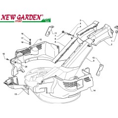 Exploded view guards 84cm XDC140 lawn tractor CASTELGARDEN spare parts 2002-13