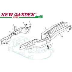 Exploded view conveyor protections 102cm PTC220HD lawn tractor CASTELGARDEN