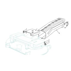 Explosionszeichnung Förderbandschutz 102cm PTC220HD Rasentraktor CASTELGARDEN | Newgardenstore.eu