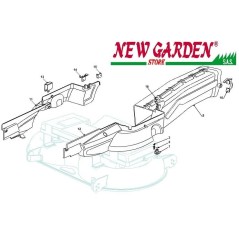 Explosionszeichnung Förderbandabdeckungen 102cm TN170H Rasentraktor CASTELGARDEN | Newgardenstore.eu