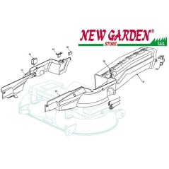 Exploded view 102cm TN220HE lawn tractor mower CASTELGARDEN