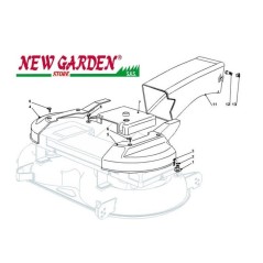 Esploso protezioni convogliatore 102cm XT140 trattorino rasaerba CASTELGARDEN | Newgardenstore.eu