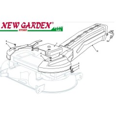 Exploded view conveyor guards 102cm XT140HD lawn tractor CASTELGARDEN