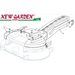 Exploded view conveyor guards 102cm XT150 lawn tractor CASTELGARDEN | Newgardenstore.eu