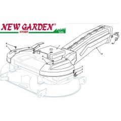 Explosionszeichnung Förderbandabdeckungen 102cm XT150 Rasentraktor CASTELGARDEN | Newgardenstore.eu