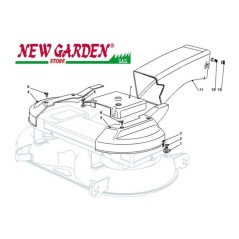 Explosionszeichnung Förderbandabdeckungen 102cm XT150HD Rasentraktor CASTELGARDEN | Newgardenstore.eu