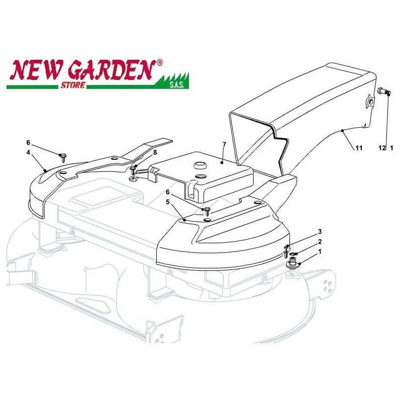 Exposed guards conveyor 102cm XT180HDE lawn tractor CASTELGARDEN