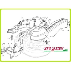 Despiece protecciones tractor 92cm PG 140 CASTELGARDEN GGP | Newgardenstore.eu