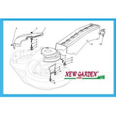 Exploded view of 92cm TP 16/92 KH lawn tractor CASTELGARDEN GGP | Newgardenstore.eu