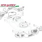 Exploded view lawn tractor SD98 XD170HD CASTELGARDEN 2002-13 spare parts