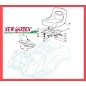 Spare parts steering wheel seat exploded view 92cm PG 170 lawn tractor CASTELGARDEN GGP STIGA