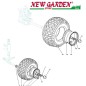 Exploded view wheels 84cm J135H lawn tractor CASTELGARDEN 2002-13 spare parts