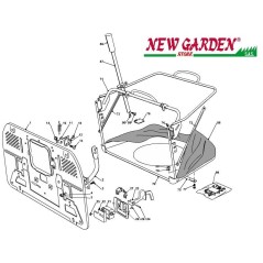 Explosionszeichnung Korbtasche 102cm XT140HD Rasentraktor CASTELGARDEN 2002-13