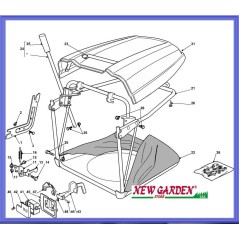 Exploded sack basket lawn tractor 92cm PLUS 13 5/92 CASTELGARDEN GGP spare parts | Newgardenstore.eu