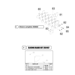 SHAFT WITH FIXED BLADES 3MM CPL. * (OPT.) × PR550 PR551 OS553V AR350602 ORIGINAL BILLY GOAT