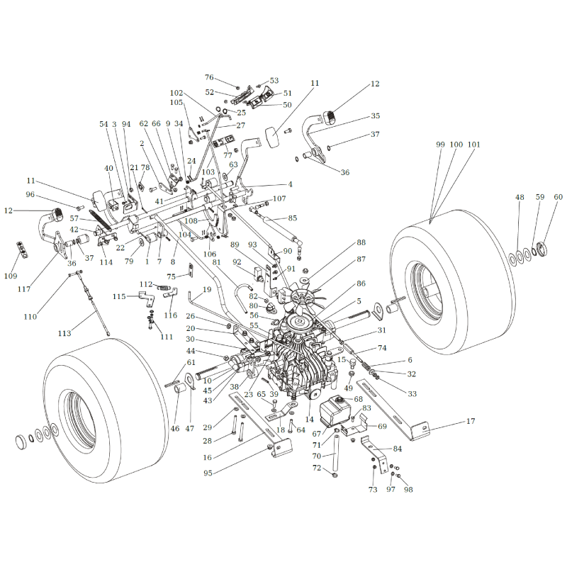 AR80094478 ORIGINAL BILLY GOAT Differential-Lock Connection Cable