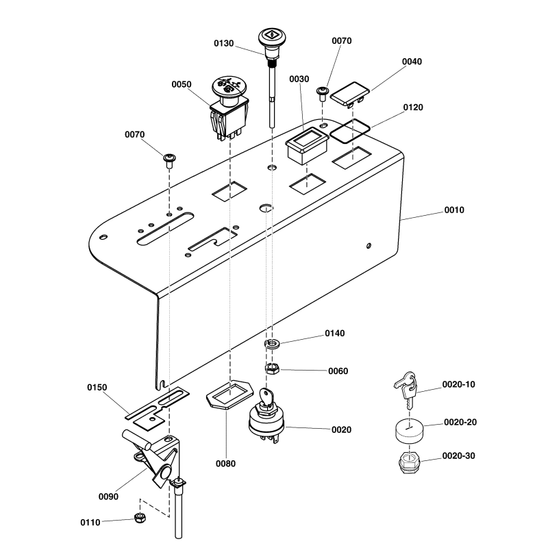 INTERRUPTOR-PTO EMPUJADOR LR1722887 ORIGINAL FERRIS
