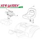 Exploded view seat and steering wheel 84cm PDC140 lawn tractor CASTELGARDEN 2002-13