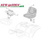 Exploded view seat and steering wheel 84cm XDC140 lawn tractor CASTELGARDEN 2002-13