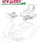 Exploded view seat and steering wheel lawn tractor F125H 72cm CASTELGARDEN 2002-2013 spare parts