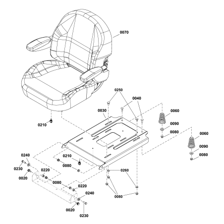 SPRING, Seat LR1717051SM ORIGINAL FERRIS | Newgardenstore.eu