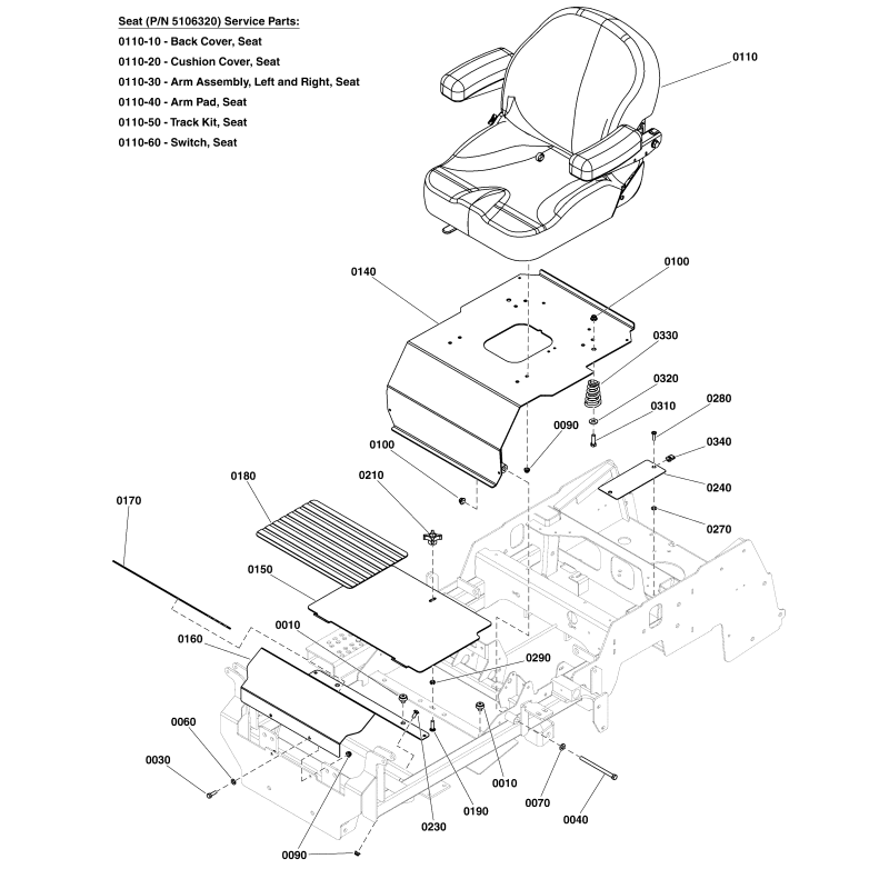 SPRING, SEAT SUPPORT LR7078299 GENUINE FERRIS