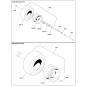Arbre d'essieu de roue rotative Ferris, diamètre intérieur 0,51 po x diamètre extérieur 0,75 po x 7,16 po LR5106587 d'origine