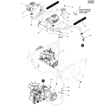 Hydraulikschlauch, links, IS2100Z LR5105178 Original Ferris | Newgardenstore.eu