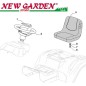 Exploded view tractor seat and steering wheel SD98 XD140HD CASTELGARDEN 2002-13 spare parts