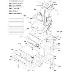 ASIENTO, RESPALDO ALTO, CON INTERRUPTOR Y CINTURONES DE SEGURIDAD LR5106318 ORIGINAL FERRIS