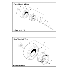 ROUE 13X5.00-6 INFRASTRUCTURE × SRS-Z2 IS1500 IS2000 LR5023280 ORIGINAL FERRIS