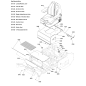 Siège Ferris authentique, dossier haut, suspension, interrupteur et ceintures de sécurité LR5106325