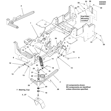WELD, FRONT ARM, RH, IS2600Z - RED LR5414712B GENUINE FERRIS | Newgardenstore.eu