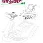 Exploded view seat and steering wheel lawn tractor XF130HD 72cm CASTELGARDEN 2002-2013 spare parts