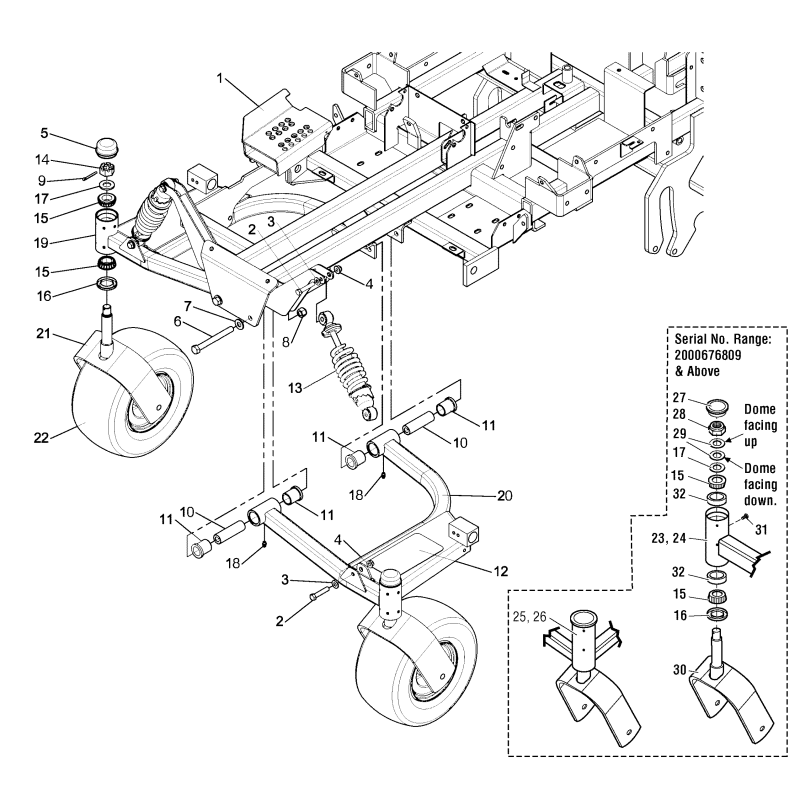 WELD, CASTER YOKE LR5045769B ORIGINALE FERRIS