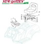 Exploded view Steering seat 102cm PT140 lawn tractor mower CASTELGARDEN spare parts