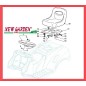 Exploded view tractor steering wheel seat 92cm PG 140 CASTELGARDEN GGP STIGA spare parts
