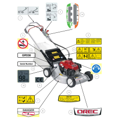 Etichetta CE O80-1010-933-00 ORIGINALE OREC