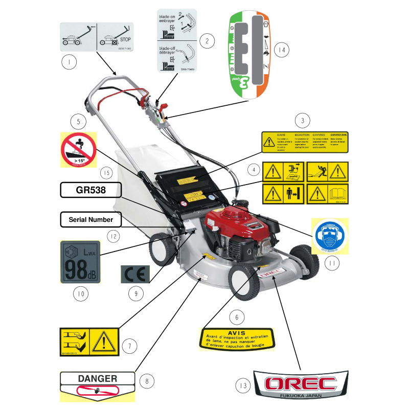 CE label O80-1010-933-00 ORIGINAL OREC