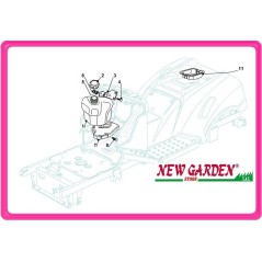 Exploded view tractor tank 92cm GT 13/92 CASTELGARDEN GGP STIGA mountfield | Newgardenstore.eu