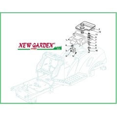 Exploded view tractor tank 92cm MTPH 14-92 H CASTELGARDEN GGP STIGA mountfield