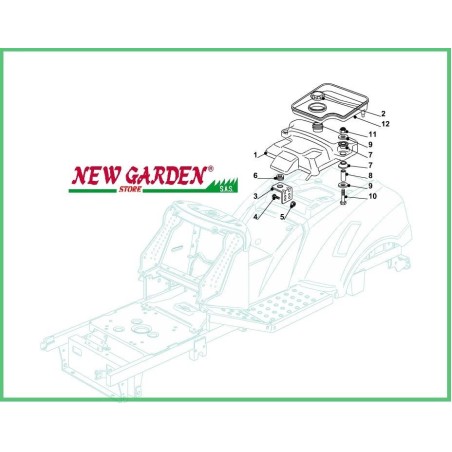 Exploded view tractor tank 92cm MTPH 14-92 H CASTELGARDEN GGP STIGA mountfield | Newgardenstore.eu