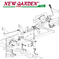 Explosionszeichnung Hubplatte Traktor SD108 XDL170 CASTELGARDEN 2002-13 | Newgardenstore.eu