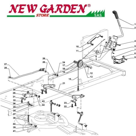 Explooded lifting plate tractor SD108 XDL170 CASTELGARDEN 2002-13 | Newgardenstore.eu