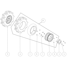 Roue 3.50-7 O80-1260-407-00 ORIGINAL OREC