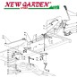 Exploded view tractor lifting plate SD98 XD130 CASTELGARDEN 2002-13