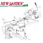 Exploded view flat lift 84cm PDC140 lawn tractor CASTELGARDEN 2002-13